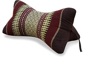 livasia | Coussin pour la Nuque | Rembourrage en Kapok | 30 x 17 x 17 cm | Traversin | Coussin Thaï | Yoga | Méditation | Bien-Être