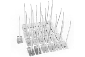 ENTATIAL Gancho de exhibición de estante de supermercado Gancho de exhibición de panel Gancho de rejilla para pared de rejilla 25 piezas 15 cm 6 pulgadas Gancho de panel de pared de listón Gancho de pared Sopo