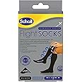 Scholl Comfortable Flight Socks - Compression Stocking for Travel - Enhances Blood Circulation - Reduces Swelling on Long Flights - Cotton Feel - Black - Size 3-6, 1 Pair