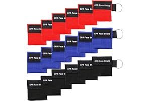 ‎DZTSMART DZTSMART Beatmungsmaske,CPR Maske Schlüsselanhänger mit Karabiner, Beatmungstuch mit Rückschlagventil Atmen Barriere,CPR,Taschenmaske für Erste Hilfe oder AED Training (18)