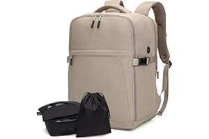 LOSSGA Cabin Bag 45x36x20 Underseat Cabin Luggage Backpack for New Eeasy Jet Waterproof Hand Luggage Bag Small Carry on Travel Backpack Cabin Size Rucksack for Plane Airplanes Flight Bag（Khaki）