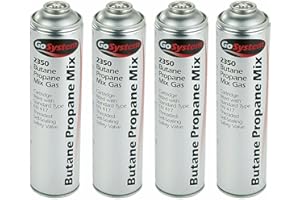 Ranjha's® camping gas premium gas canisters for camping stove GoSystem 2350 butane gas canisters Propane 70:30 Mix butane gas Cartridge EN417 Threaded 350g with self-sealing safety valve