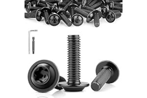 TXXATX 35 Pièces Vis Torx à Tête Bombée avec Bride M6x20 mm Vis à Tête Plate ISO 7380-2 Boulon Acier Inoxydable A2 V2A Filetage Complet Boulon pour Meubles Équipements Mécaniques Connexions Génie