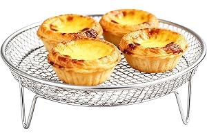 Air Fryer Rack, Air Fryer Grill Rack Stapelbar grillkorg i rostfritt stål