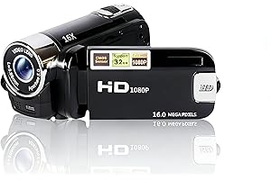 BEWINNER Caméscope Vidéo, Enregistreur de Caméra Vlogging Full HD 1080P 16MP avec écran Rotatif de 2,7 Pouces, Appareil Photo Numérique à Zoom Numérique 16x, pour Les Amis et la