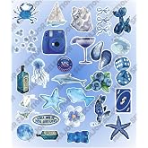 Aesthetic Blue Vintage Summer Blue Dream Sticker Set Label Laptop Phone Tablet