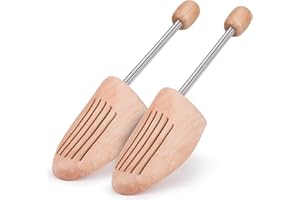 SULPO Drewniane prawidła do butów - Drewniane prawidła do poszerzania butów - Ochraniacz na zagięcia butów - Napinacz do butów eleganckich i trampek - Różne rozmiary