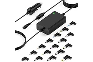 NEUE DAWN 90W Caricabatterie Auto Universale Laptop per HP Pavilion Probook Elitebook Compaq,Acer Spin, Dell ASUS IdeaPad ThinkPad To-shiba Gateway Samsung,12-24V Caricatore da auto Ultrabook Notebook