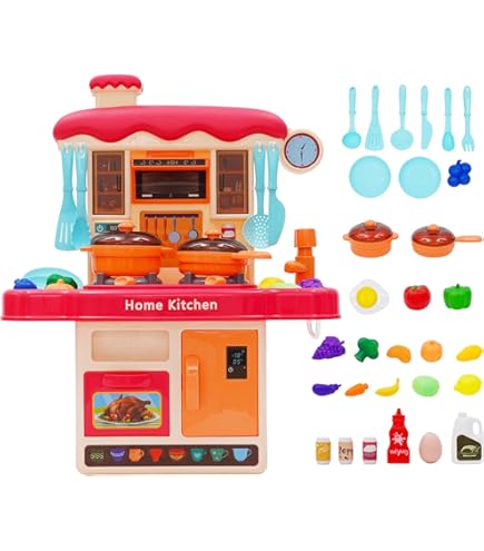 BlueY Giochi Preziosi Figur am Barbecue mit Tisch und Bänken von PIC NIC Grill Pfannenwender und Kochmütze als Zubehör für Kinder ab 3 Jahren, BLY10200