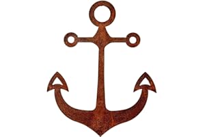 Bornhöft - Ancora in acciaio INOX, altezza: 30 cm, decorazione da giardino in stile marittimo, decorazione da giardino