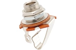 Musiclily Pro Gniazdo Jack 6,35mm Mono do Gitary Elektrycznej i Bas, Nikiel