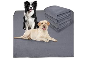 PICK FOR LIFE Lot de 2 tapis de sol lavables pour chien et chiot - Antidérapants et réutilisables - Absorption rapide - Tapis de parc pour incontinence (100 x 70 cm, gris)