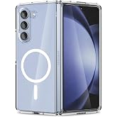Ehr. Samsung Galaxy Z Fold 6 Uyumlu Kamera Korumalı Magsafe Wireless Şarj &Ouml;zellikli Sert Sararmaz Kristal Şeffaf Kılıf (Şeffa