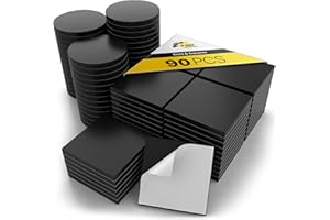 X-BET MAGNET Quadrati magnetici, rettangoli e cerchi con retro autoadesivo, punti magnetici e quadrati staccabili – Magneti adesivi flessibili – I fogli sono un'alternativa agli adesivi magnetici, al nastro e alle