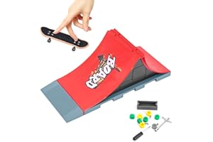 Gr8ware Mini monopatín y Juguete de Skateboard, Juego de rampas de Skatepark, Kit de monopatín de Dedo de Skate Park de Escritorio Coleccionable para Amantes del Skate (A)
