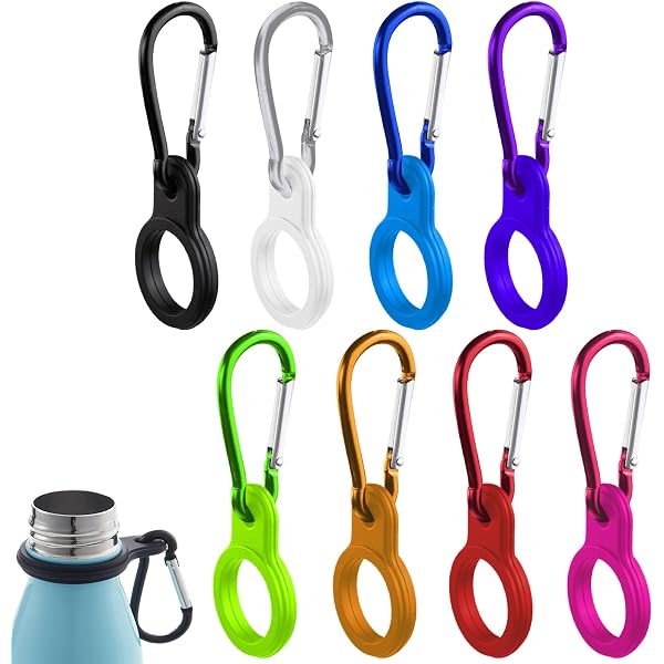 Lot De 6 Porte-Gourde Ceinture Avec Clips Nylon Et Mousquetons – Pour Sac à Dos, Vélo Ou Randonnée
