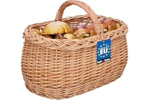 KOTARBAU® - Cesto in vimini per la spesa in colore naturale, spazioso e confortevole