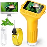 Kids Digital Microscope, SKYBASIC Mini Camera with 1000x Zoom and 2 Inch Screen, Birthday for 6 7 8 9 10 11 12 Year Old Kids