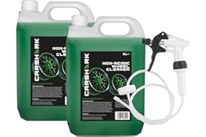 CARSHARK Non-acidic Wheel Cleaner 2 x 5L With Long Hose Trigger, Heavy Duty Formula