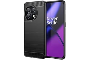 BRAND SET Funda para OnePlus 11 5G Fibra de Carbono Ultrafina Silicona TPU Carcasa Suave a Prueba de Golpes Antideslizante Case para OnePlus 11 5G(Negro)