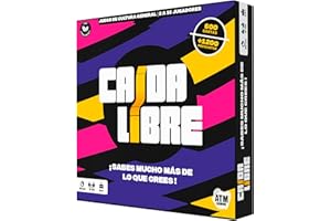 ATM GAMING Caída Libre - Juegos de Mesa de Trivia - Cultura General para Aprender Riendo - Divertido con Amigos y Familia - Regalo Original