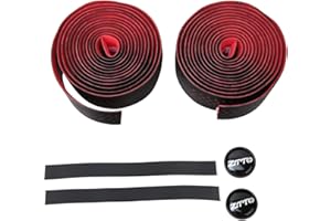 TBEST 2 Pcs Cintas de Manillar de icleta de Carretera Antideslizante PU Cinta de Manillar Ciclismo Manija Wraps Cintas de Manillar de icleta de Montaña Suaves y Transpirables(Rojo)