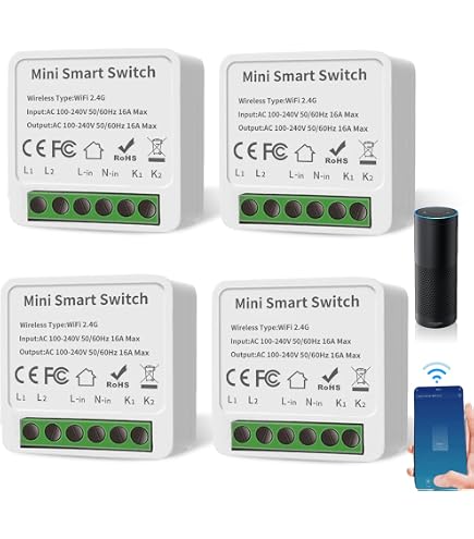 Sensore WiFi Tuya Smart Termometro Igrometro (4 Pezzi) - Monitoraggio Temperatura E Umidità Da App