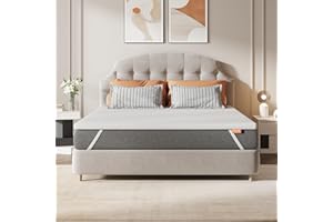 Sweetnight Topper Colchón con Espuma de Memoria en Gel, 135x190 cm, Grosor de 7,5 cm, con Fondo Antideslizante, Sobrecolchón de Espuma Soportiva con Tejido Suave y Transpirable, Extraíble y Lavable