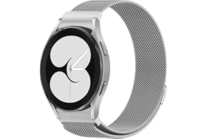 ANNYOO Pasek do zegarka Samsung Galaxy Watch 4 40 mm 44 mm / Galaxy Watch 4 Classic 42 mm 46 mm, stal nierdzewna, metalowa bransoletka dla kobiet/mężczyzn