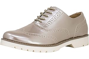 Fitters Footwear That Fits Dames Chaussures à Lacets Isabelle Similicuir Chaussures à Lacets laquées Broque pour Affaires (EU,)