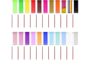 HONGXIN-SHOP Danza Cinta 2 Metros Cintas de Baile Streamers Gimnasia Rítmica Varitas de Cinta para Niños Baile Artístico Gimnasia Entrenamiento Actividades Divertidas 22 Piezas