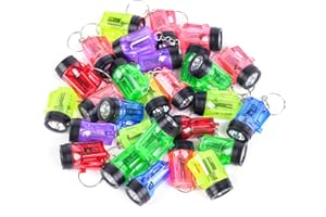 flintronic Mini Lampe de Poche Porte-Clés, Lot de 28 Lampe Torche LED Portable, Petite Porte-Clés Torche pour Enfants, Jouet Pratique, pour Extérieur, Camping, Randonnée, Urgences, Cadeau Enfant