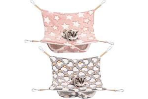 COCKSCOMB 2 Pack Pet Cage Hammock Small Animal Hammock Ferret Hammock for Caged Rats, Hamsters, Guinea Pigs, Ferrets and Chinchillas to Play and SleepBed