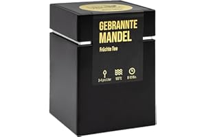 ‎TEEVERLIEBT teeverliebt - Winter Edition Gebrannte Mandel Geschenkdose Früchtetee 80 g | loser Früchtetee | leckere Tee-Mischung ideal als Geschenk