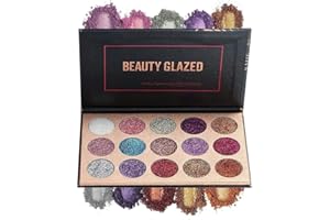 Beauty Glazed 15 kolorów brokatowa paleta cieni do powiek błyszczący ultra pigmentowany makijaż cień do powiek proszek długotrwały wodoodporny