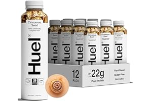 Huel Ready-to-drink Trinkmahlzeit | Cinnamon Swirl | Zimtschnecke | Plant-based | Glutenfrei | Nachhaltig | Ohne Gentechnick | 22 g Protein pro Flasche | (12x 500 ml Flaschen)