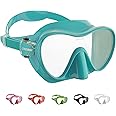 CRESSI F1 - Frameless Mask F1 or Combo Set Frameless Mask + Snorkel Dry for Diving and Snorkelling, One Size, Unisex