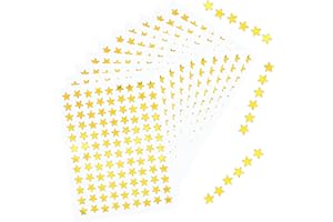 FOHOLA 3240 Pcs 30 Sheets Gold Star Stickers, Reward Stickers for Children, Small Star Stickers for Reward Chart (30)