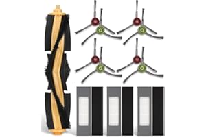 NEFLSI Zestaw 12 części zamiennych do Ecovacs DEEBOT OZMO T8,1 szczotki głównej, 8 szczotek bocznych, 3 zapasowe filtry do odkurzacza Ecovacs