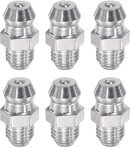 Uxcell 5-Pack Brass M6 X 0.75mm Straight Grease Fittings – Hydraulic Grease Nipples For Bearing Lubrication & Industrial Use