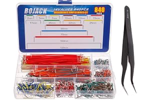 BOJACK 14 Vaules 840 st 2-125 mm lödlös flexibel brödskiva anslutningslinjekablar brödskiva jumper ledningskit