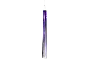 West Coast Design Studios In the Breeze Purple Holographic Mylar Windsock Hanging Decoration - Decorative and Humane Bird and Pest Deterrent