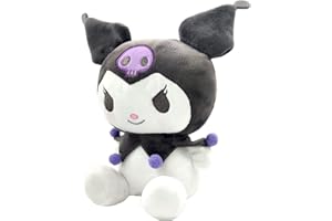 WKXINXUAN Kuromi de Peluche, Kuromi Muñeco de Peluche Juguetes, 25 cm Kuromi Animal de Dibujos Animados Figura, Regalos de Cumpleaños de Navidad para Fanáticos de Niños y Niñas