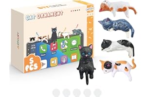 ANYHOW Adorable Dashboard Cat Decorations - Pack of 5, Whimsical Car Accessories for Women & Men, Cute Dashboard Ornaments for Personalising Your Interior, Ideal Car Gift for Him or Her
