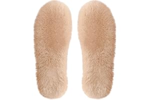 CASHLANDER Winter Fluffy Insoles, Premium Thermal Faux Sheepskin Insoles for Women Men, Wool Thick Replacment Insole for Boots, Slippers, Sports Shoes (6 UK)