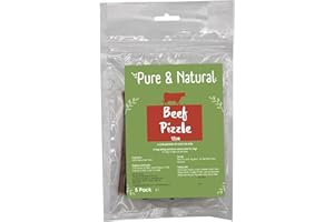 Pure & Natural Bull Pizzle Sticks for Dogs, 12cm (Pack of 5) - Natural Dog Chews & Bully Sticks, Hypoallergenic & Low-Fat Dog Treat
