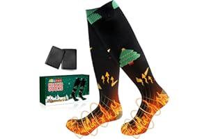 ‎ABXMAS ABXMAS Beheizte Socken für Frauen 5000 mAh Batterie, Wiederaufladbare Selbstheizende Heizsocken für Dame Männer Winteraktivitäten im Innenbereich Skifahren Radfahren Arbeiten im Freien