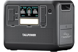 TALLPOWER Generatore Solare Portatile 1536Wh AC/DC/USB Onda Sinusoidale Pura Generatori Domestici ed All'aperto per Campeggio RV Emergency Backup 2000W (4000W picco) Centrale Elettrica Portatile