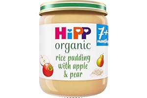 HiPP Organic Rice Pudding with Apple & Pear Baby Food Jar 7+ Months 160g (Pack of 6)