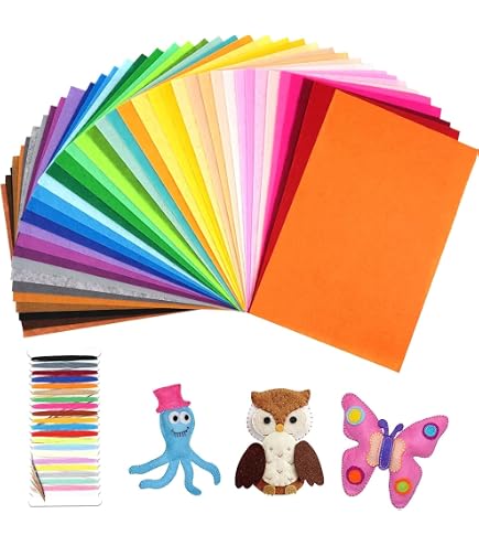 30 Feuilles De Feutre MOPLA 40x30cm + Accessoires De Couture – Kit Complet Pour Loisirs Créatifs